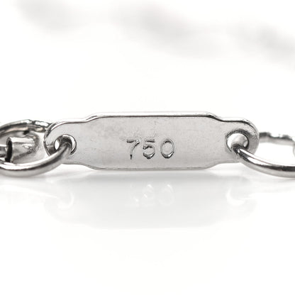 Tiffany 18K White Gold Diamond Mini Heart Key Charm Pendant Link Necklace 6 of 6