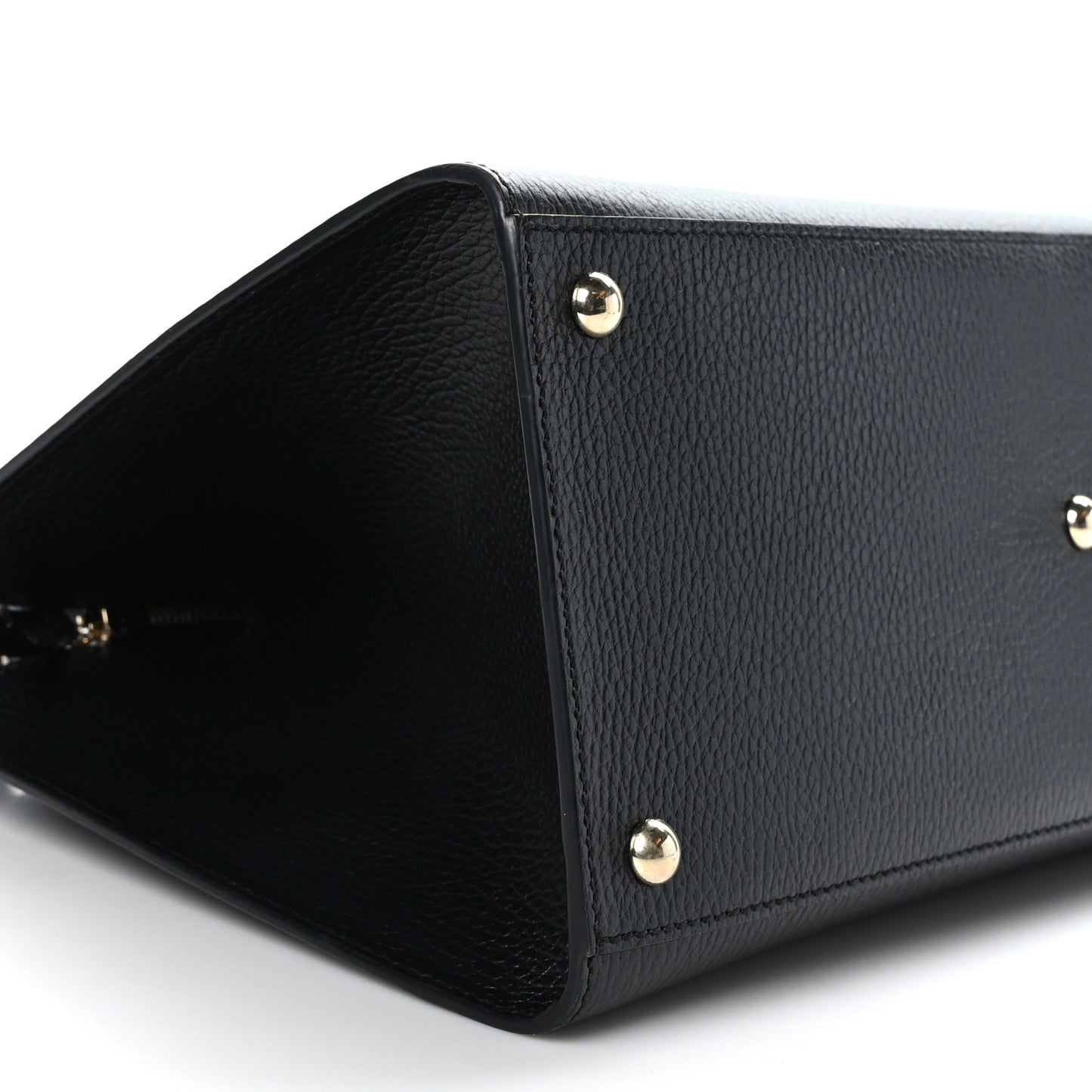 Dollar Calfskin Large Soho Top Handle Satchel Black