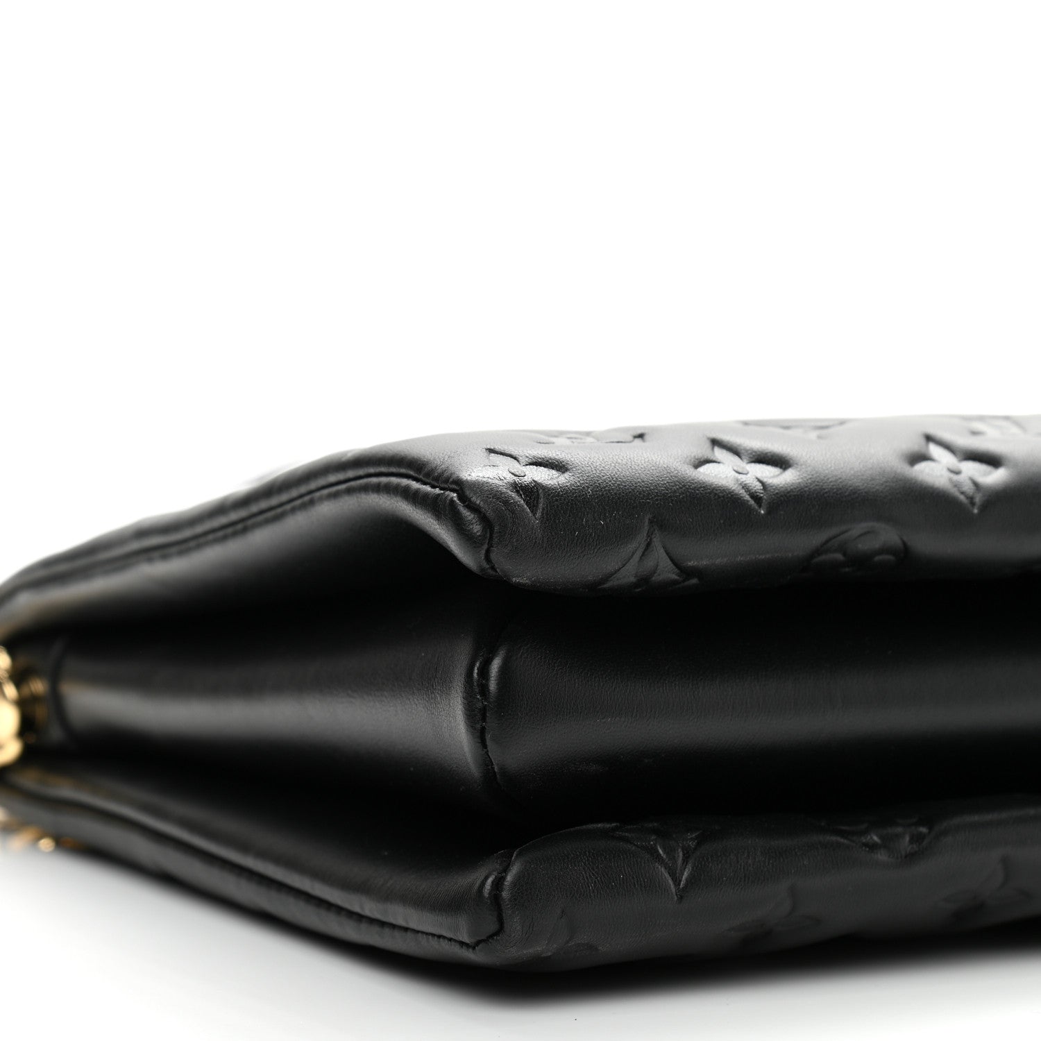 Louis Vuitton Lambskin Embossed Monogram Coussin MM Black 10 of 11