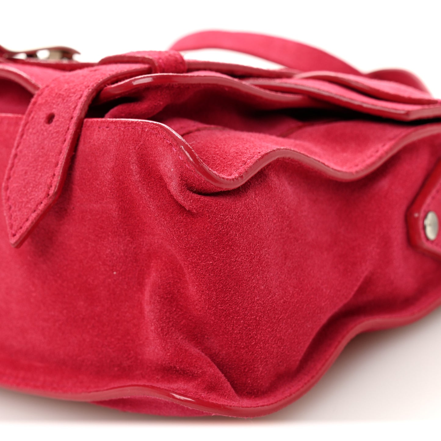 Suede Tiny PS1 Satchel Raspberry