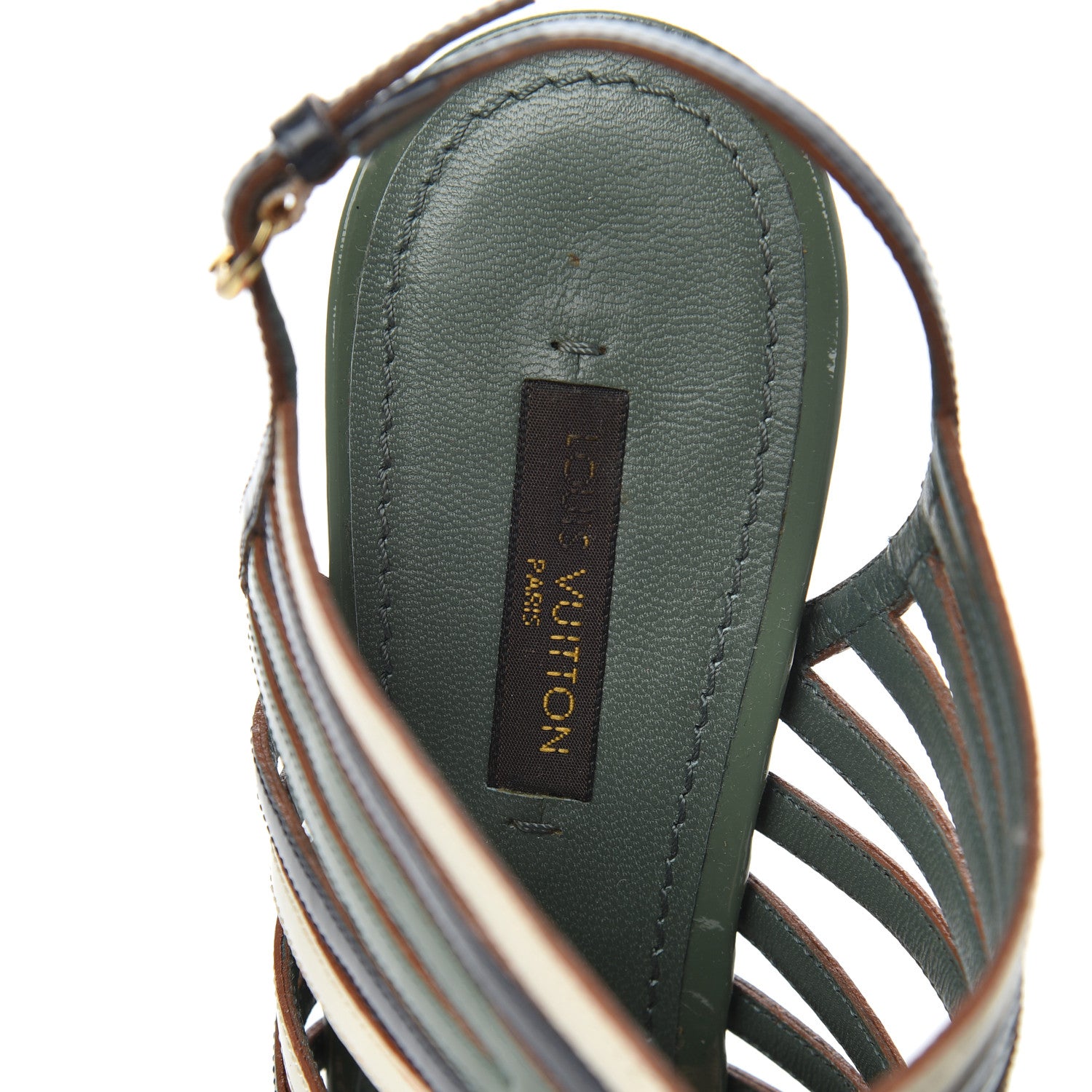 Louis Vuitton Patent Marbella Pumps 37.5 Green 10 of 16