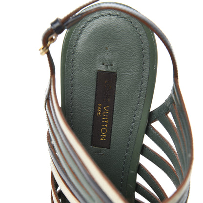 Louis Vuitton Patent Marbella Pumps 37.5 Green 10 of 16
