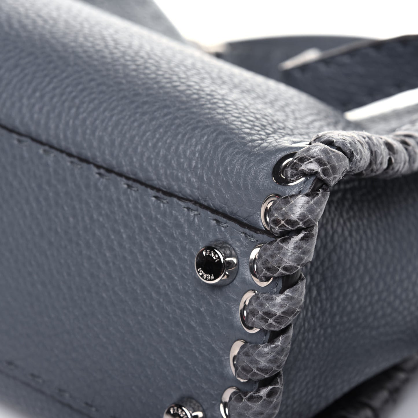 Cuoio Romano Selleria Elaphe Lace Up Medium Peekaboo Iconic Satchel Tempesta