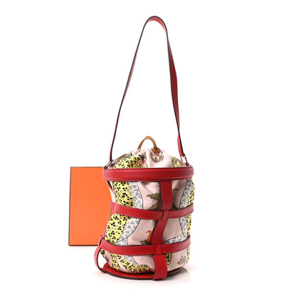Hermes Epsom Silk Les Leopards Musardine Bag Rouge Casaque 11 of 11