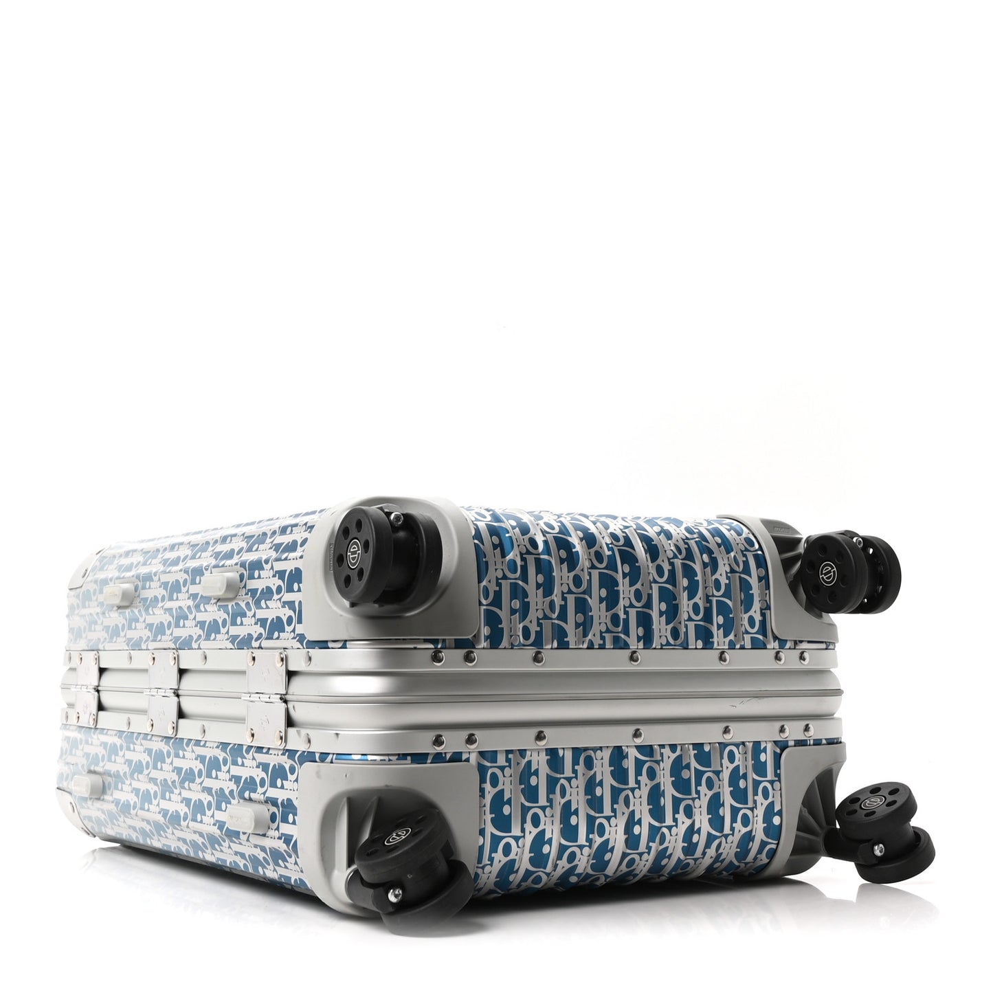 X RIMOWA Aluminum Gradient Cabin Luggage Blue Multi