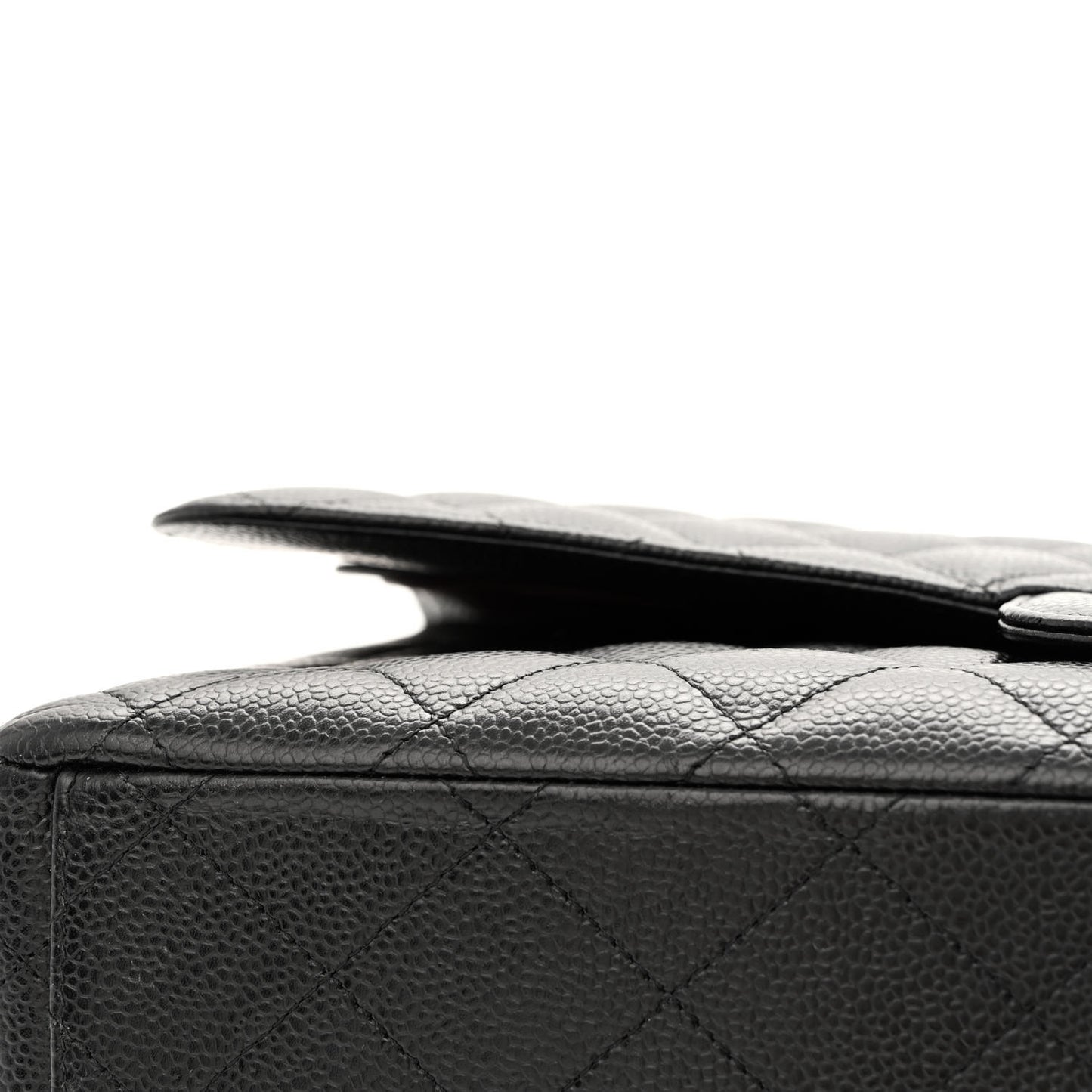 Caviar Quilted Maxi Double Flap Black
