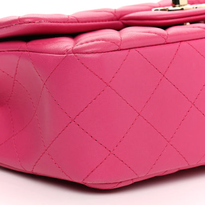 Chanel Lambskin Quilted Mini Rectangular Flap Fuchsia 16 of 22