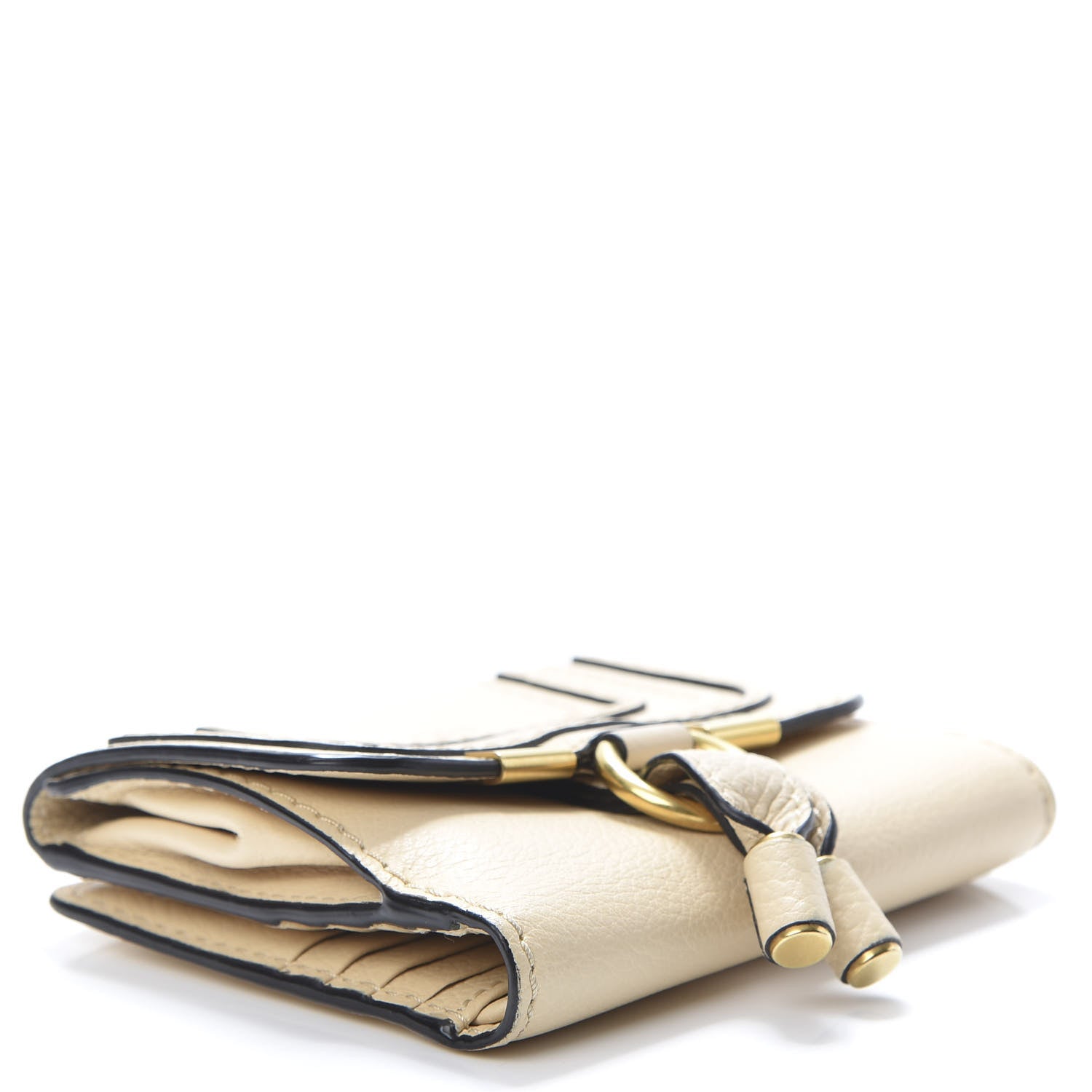Chloe Grained Calfskin Marcie Square Wallet Blondie Beige 4 of 9