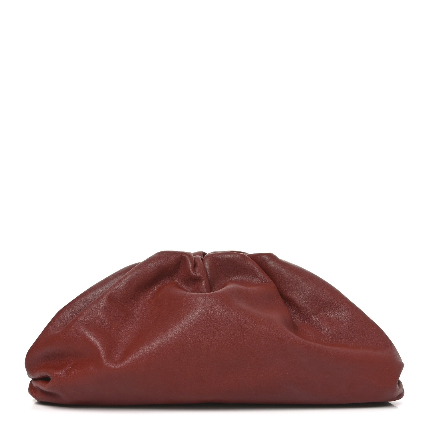 Bottega Veneta Smooth Butter Calf The Pouch Oversized Clutch Rust 1 of 10