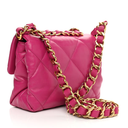 Chanel Lambskin Quilted Small Chain Top Handle Flap Pink 2 of 9