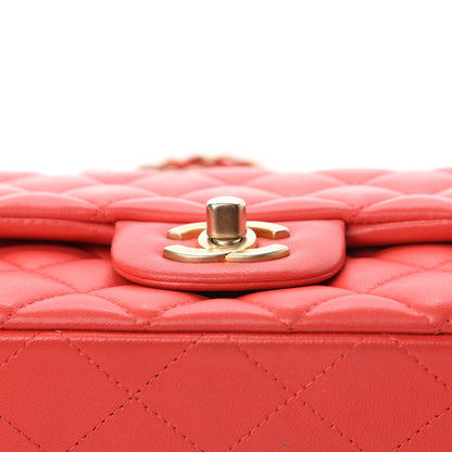 Chanel Lambskin Quilted Mini Rectangular Flap Red 12 of 15