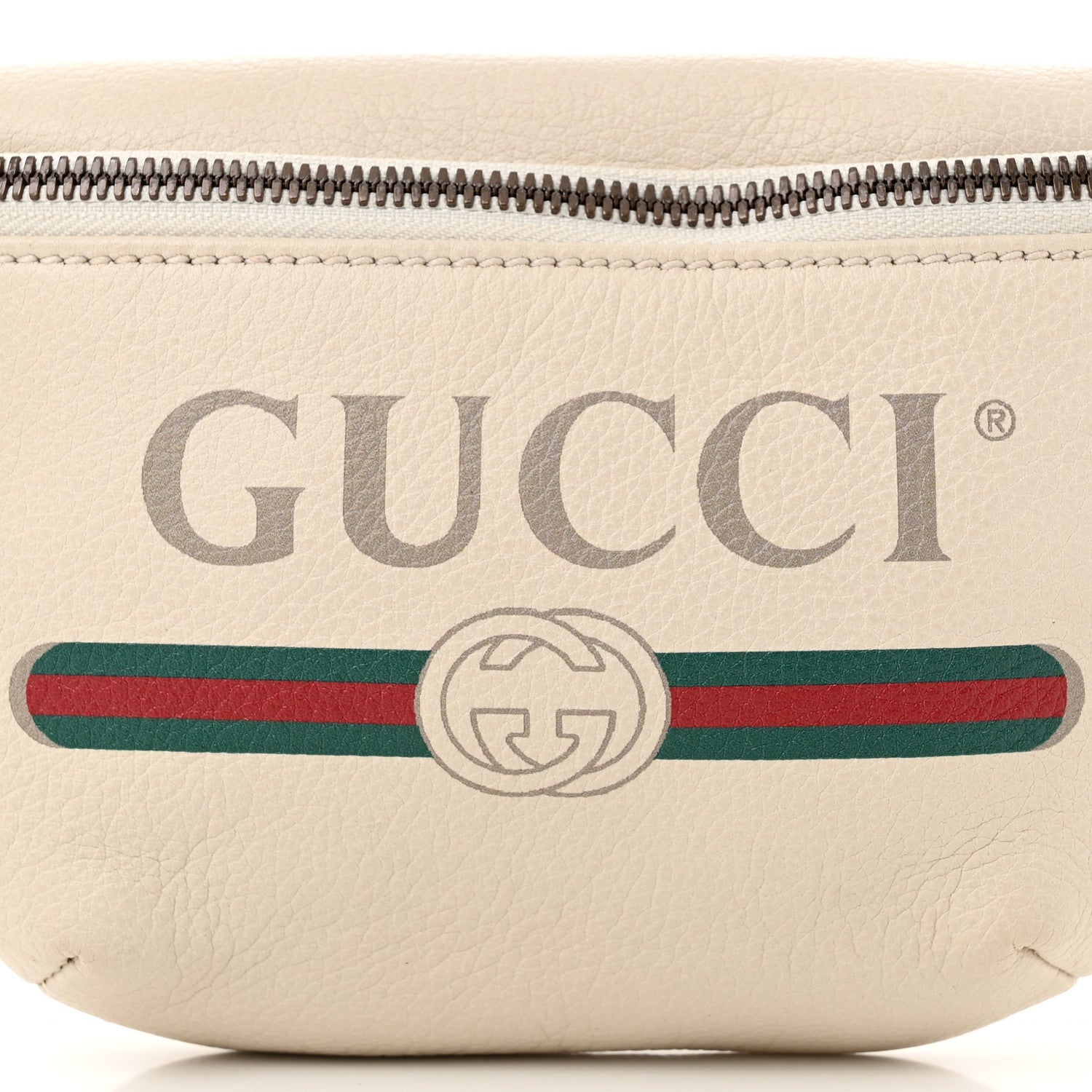 Gucci Grained Calfskin Small Logo Belt Bag White 8 of 10
