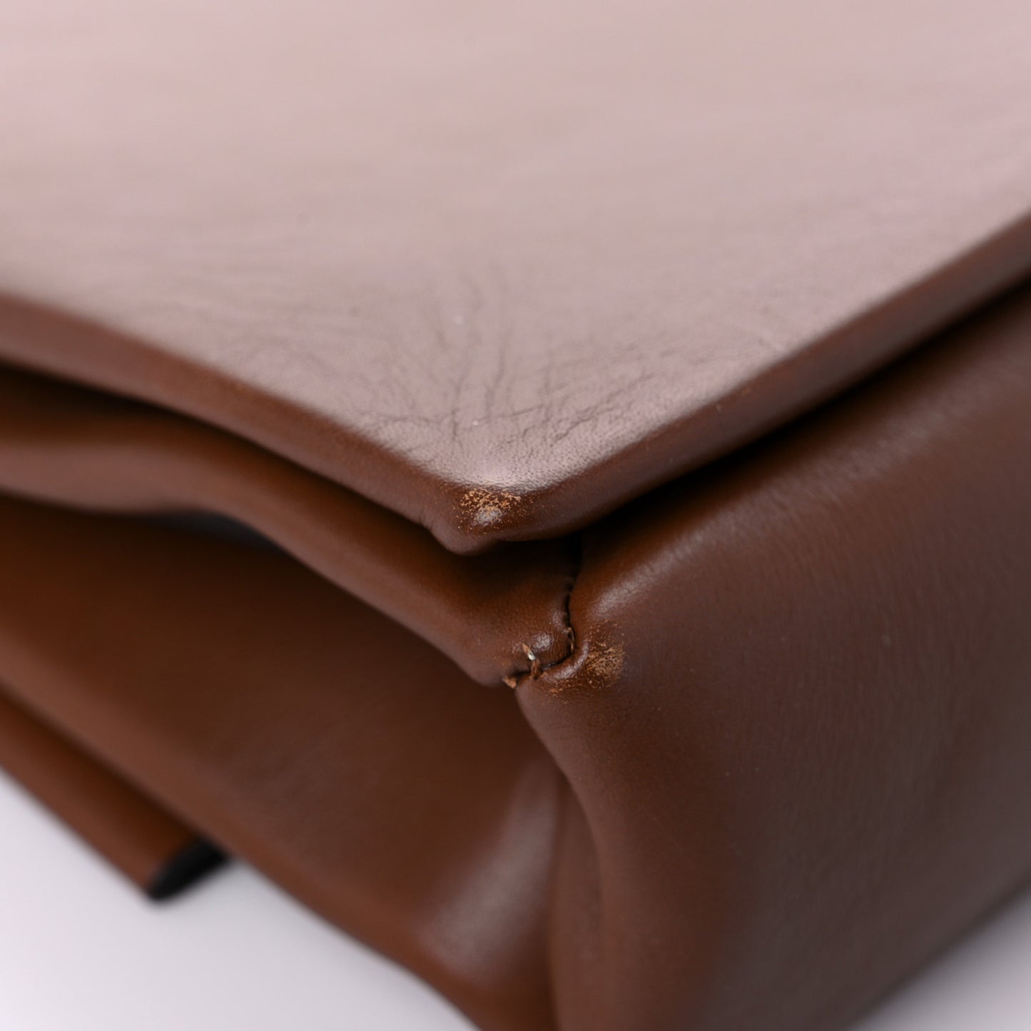 Smooth Calfskin Blade Flap Brown