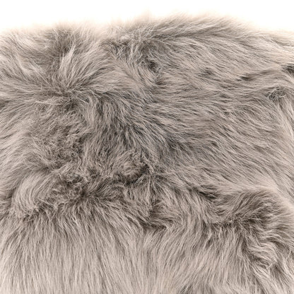 Loewe Shearling Flamenco Knot Clutch Grey 8 of 10