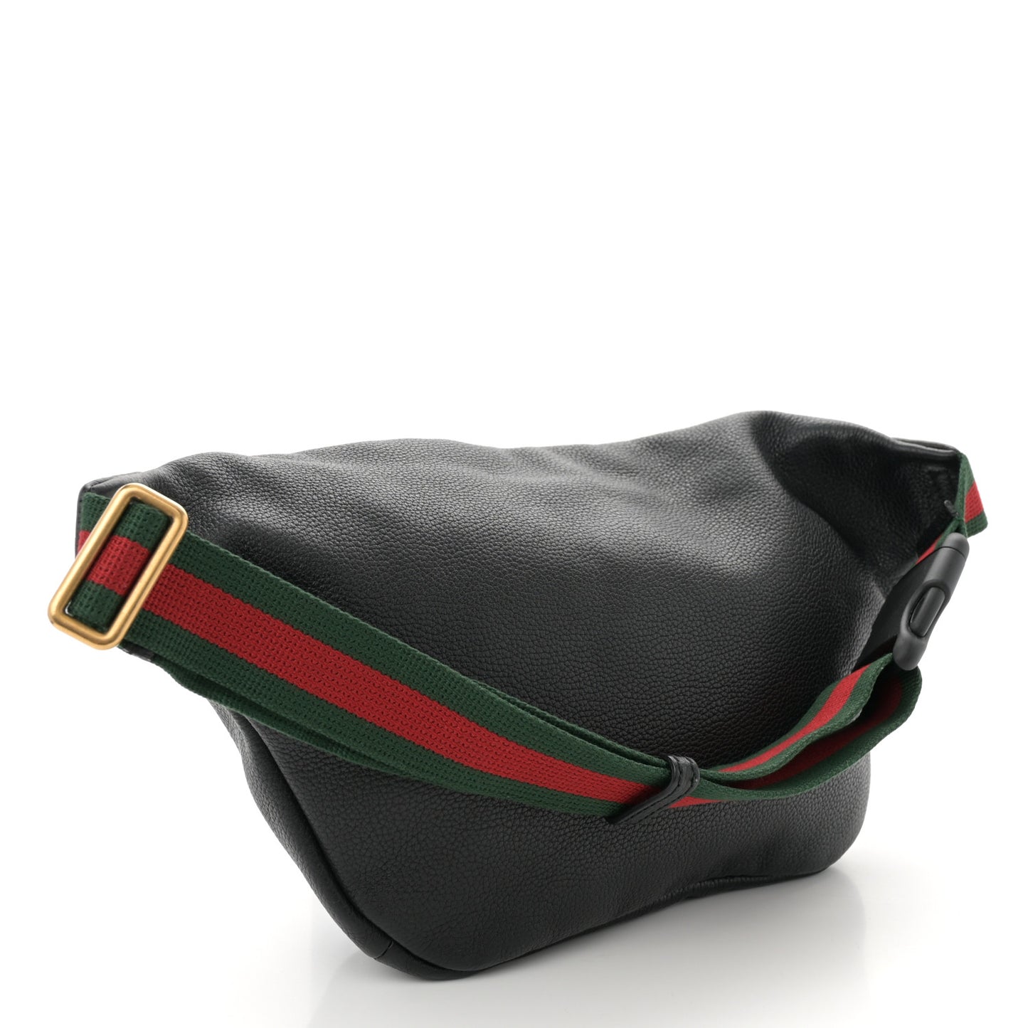 Grained Calfskin Logo Belt Bag Black
