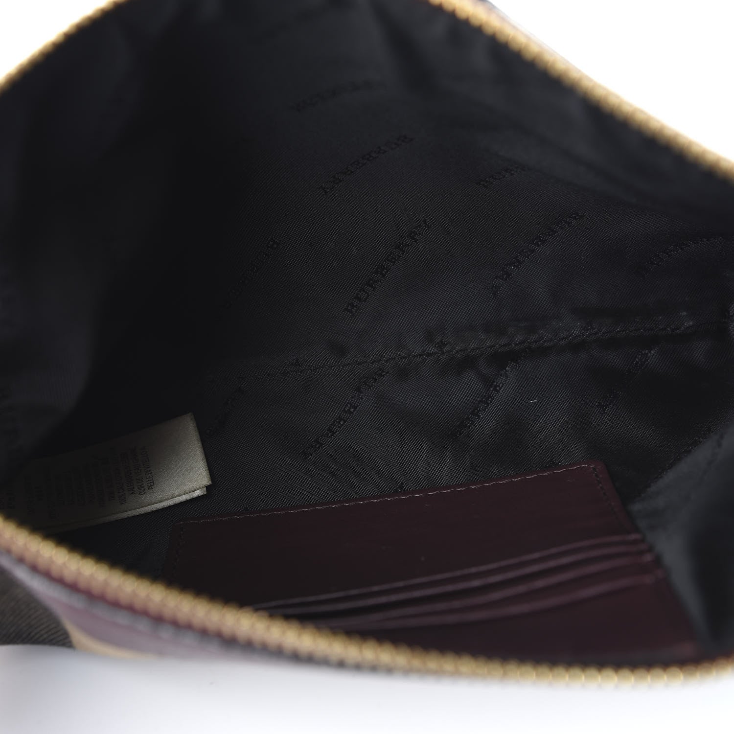 Burberry House Check Derby Peyton Crossbody Clutch Bag Mahogany Red 5 of 14