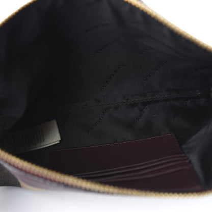 Burberry House Check Derby Peyton Crossbody Clutch Bag Mahogany Red 5 of 14