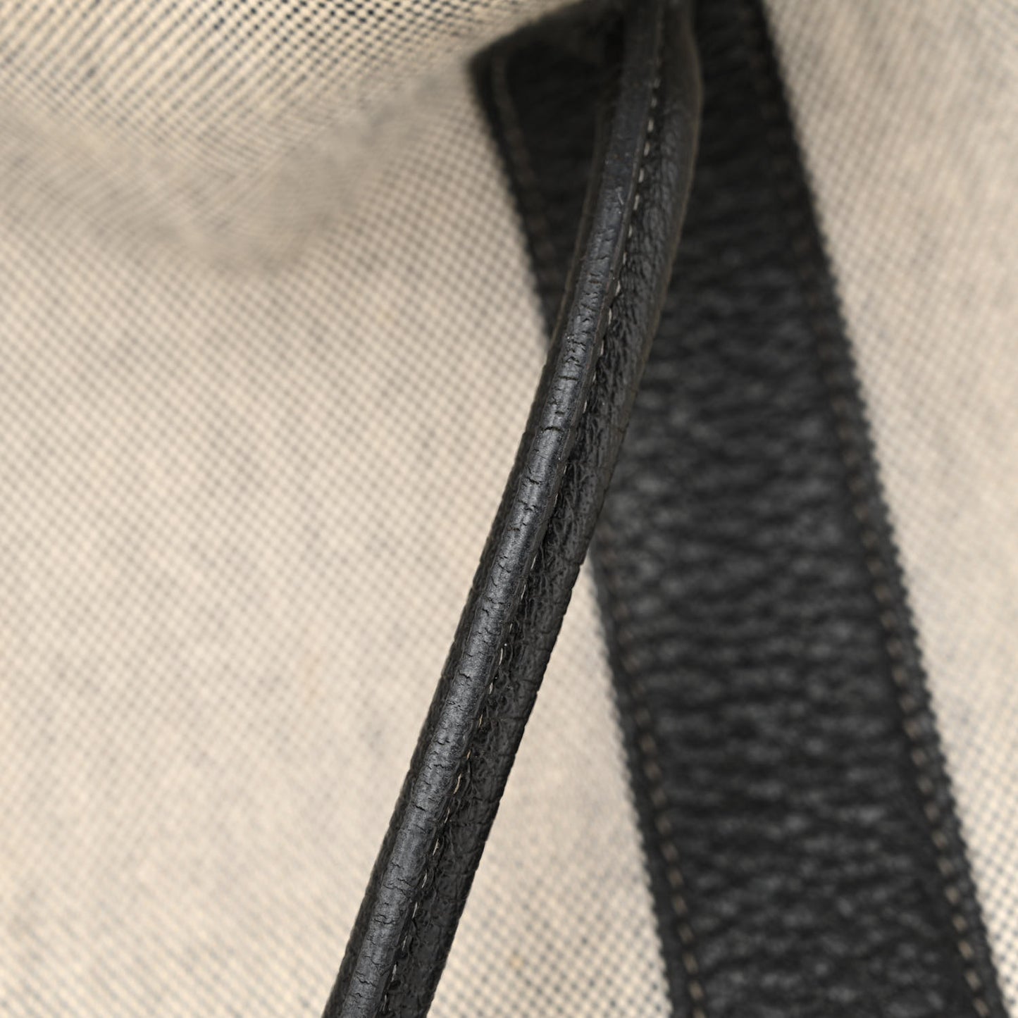 Twill H Negonda Garden Party 36 MM Tote Ecru Black