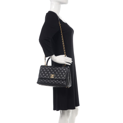Chanel Caviar Quilted Small Coco Handle Flap Black 2 of 9