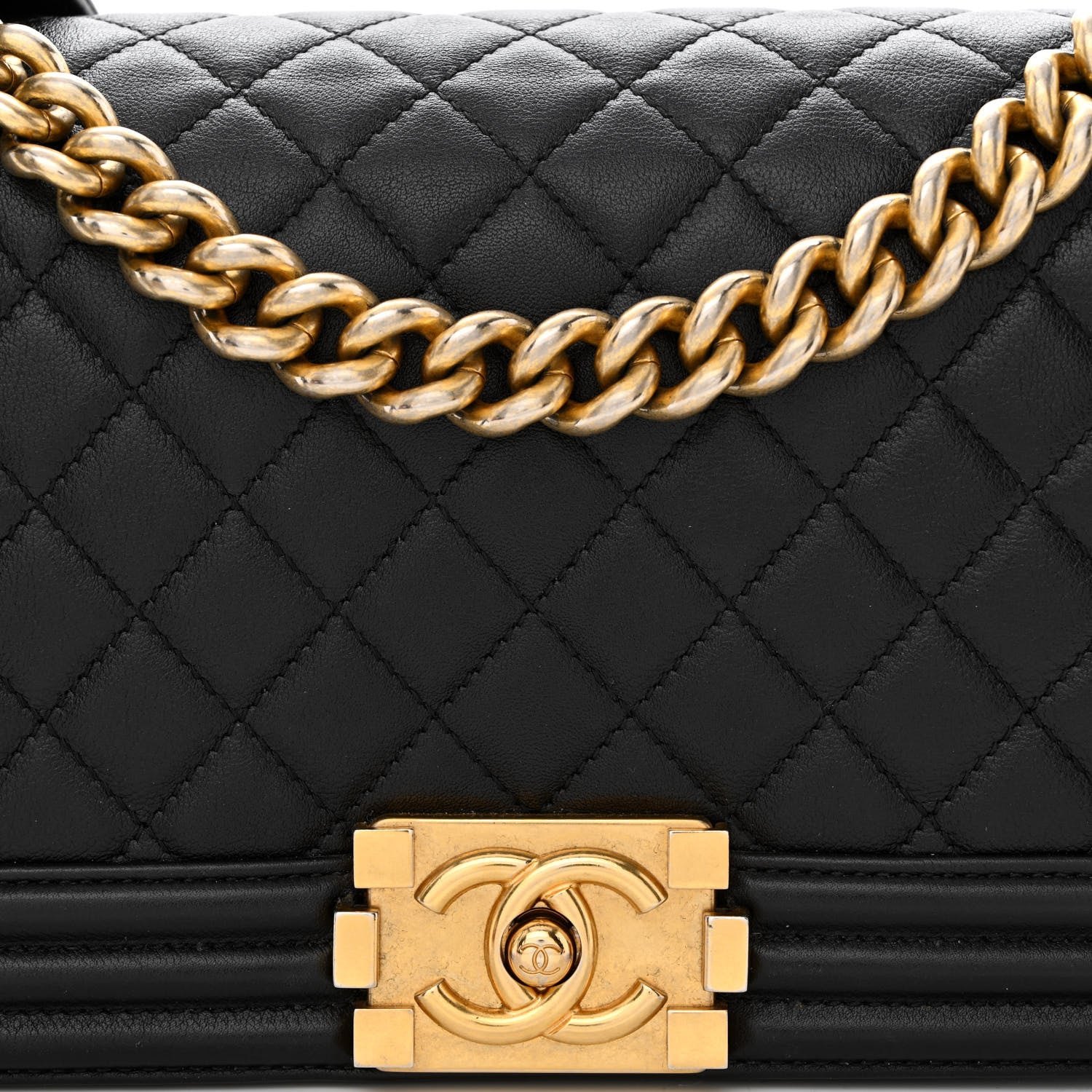 Chanel Calfskin Quilted Medium Boy Flap Black 8 of 10