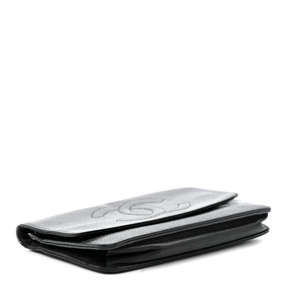 Chanel Caviar Timeless CC Wallet On Chain WOC Black 4 of 18