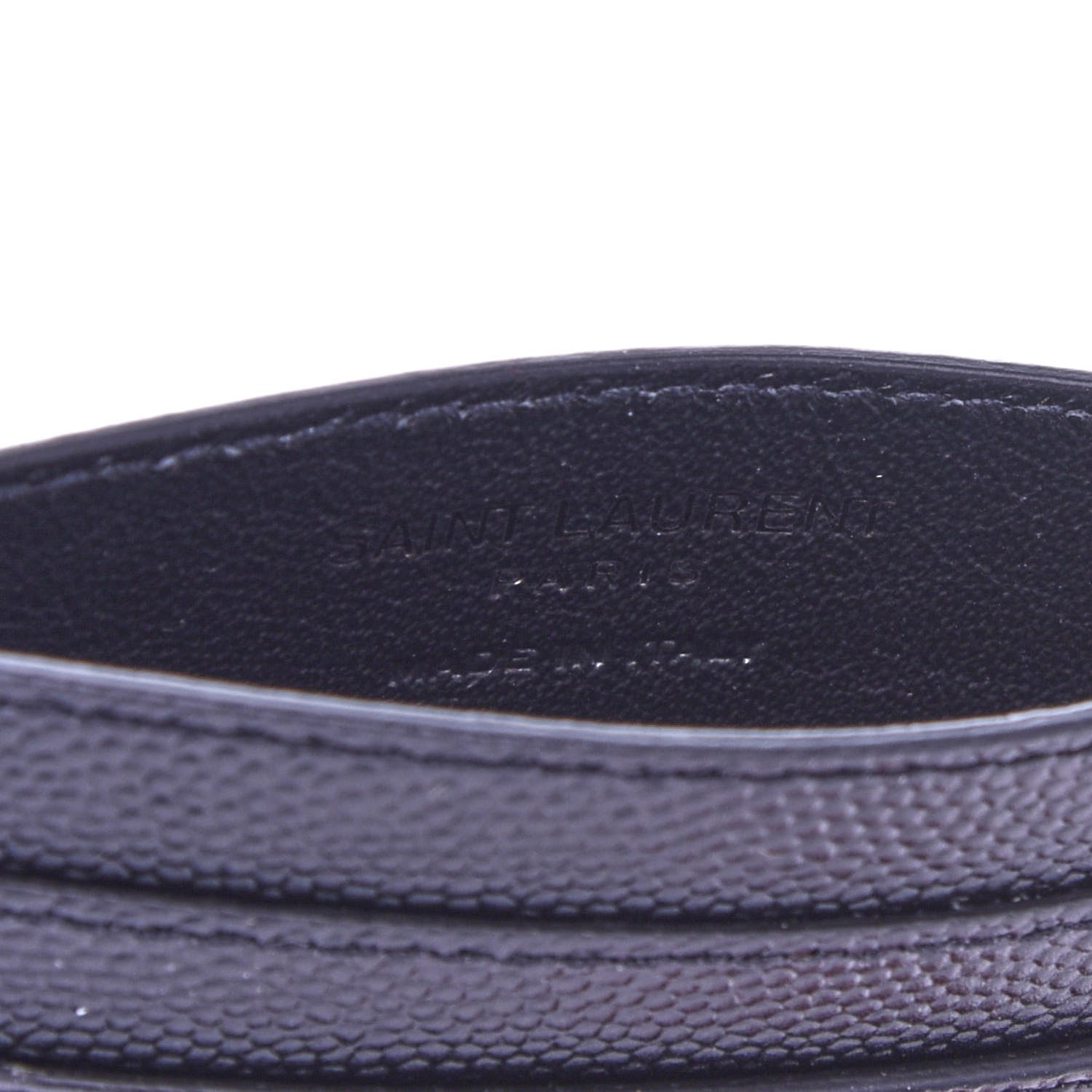 Saint Laurent Grain De Poudre Polka-Dot Monogram Credit Card Case Black 6 of 8