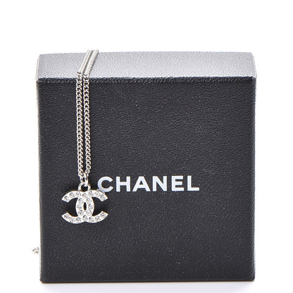 Chanel Crystal Timeless CC Necklace Silver 6 of 6