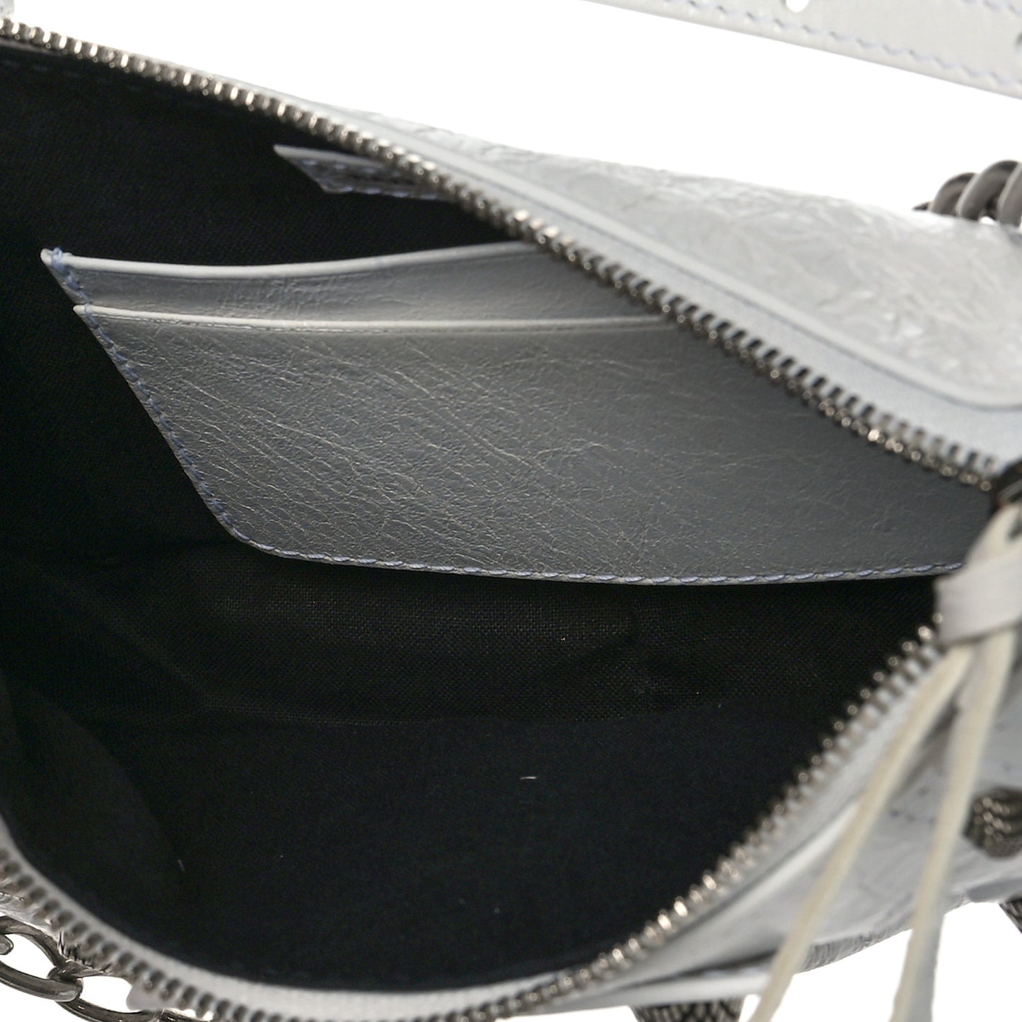 Agneau Arena Le Cagole Mini Purse With Chain Optic White