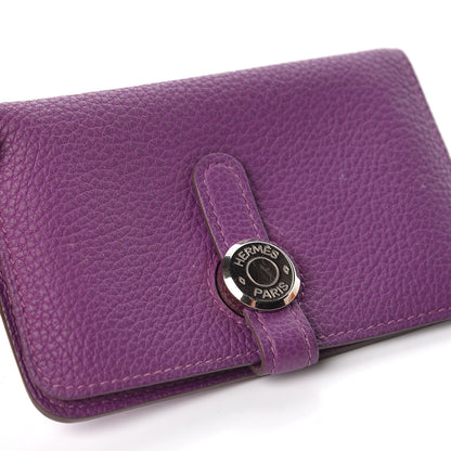 Hermes Togo Dogon Card Case Key Holder Anemone 9 of 11