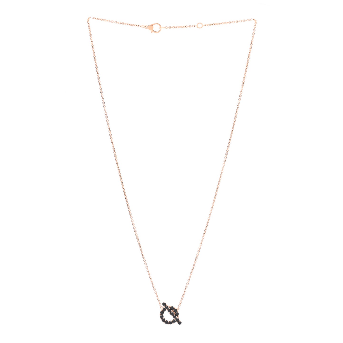 18K Rose Gold Black Spinel Finesse Pendant Necklace