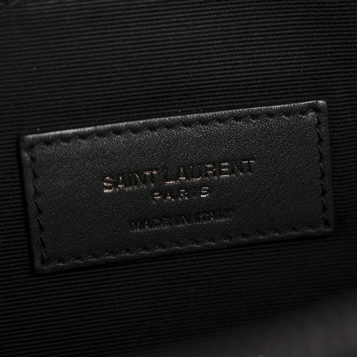 Calfskin Crocodile Embossed Monogram Belt Bag Black