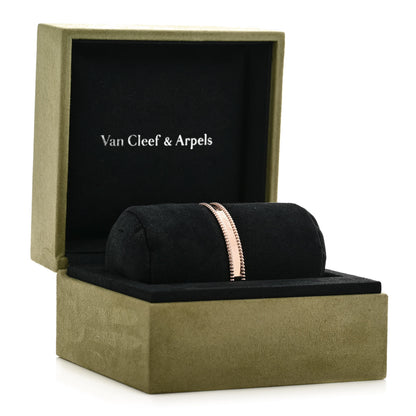 Van Cleef & Arpels 18K Rose Gold Perlee Signature Bangle Bracelet S 4 of 4