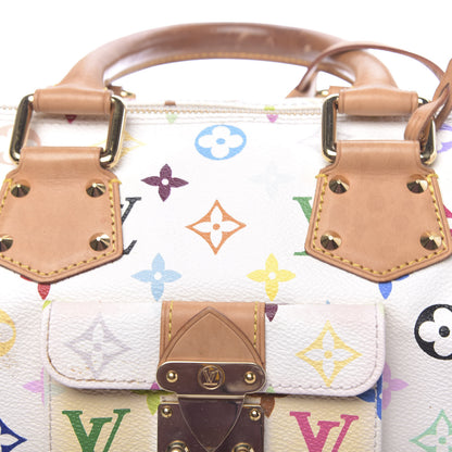 Louis Vuitton Monogram Multicolor Speedy 30 White 7 of 14