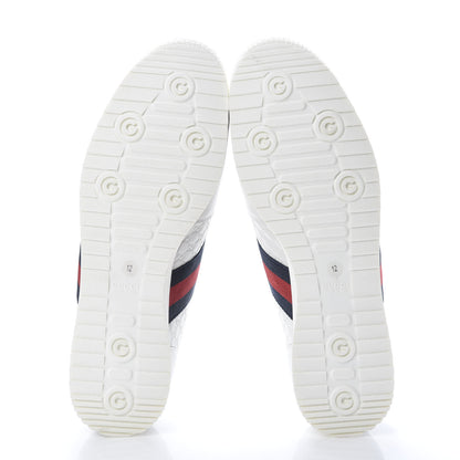 Gucci Guccissima Mens Web Sneakers 12 White 5 of 9