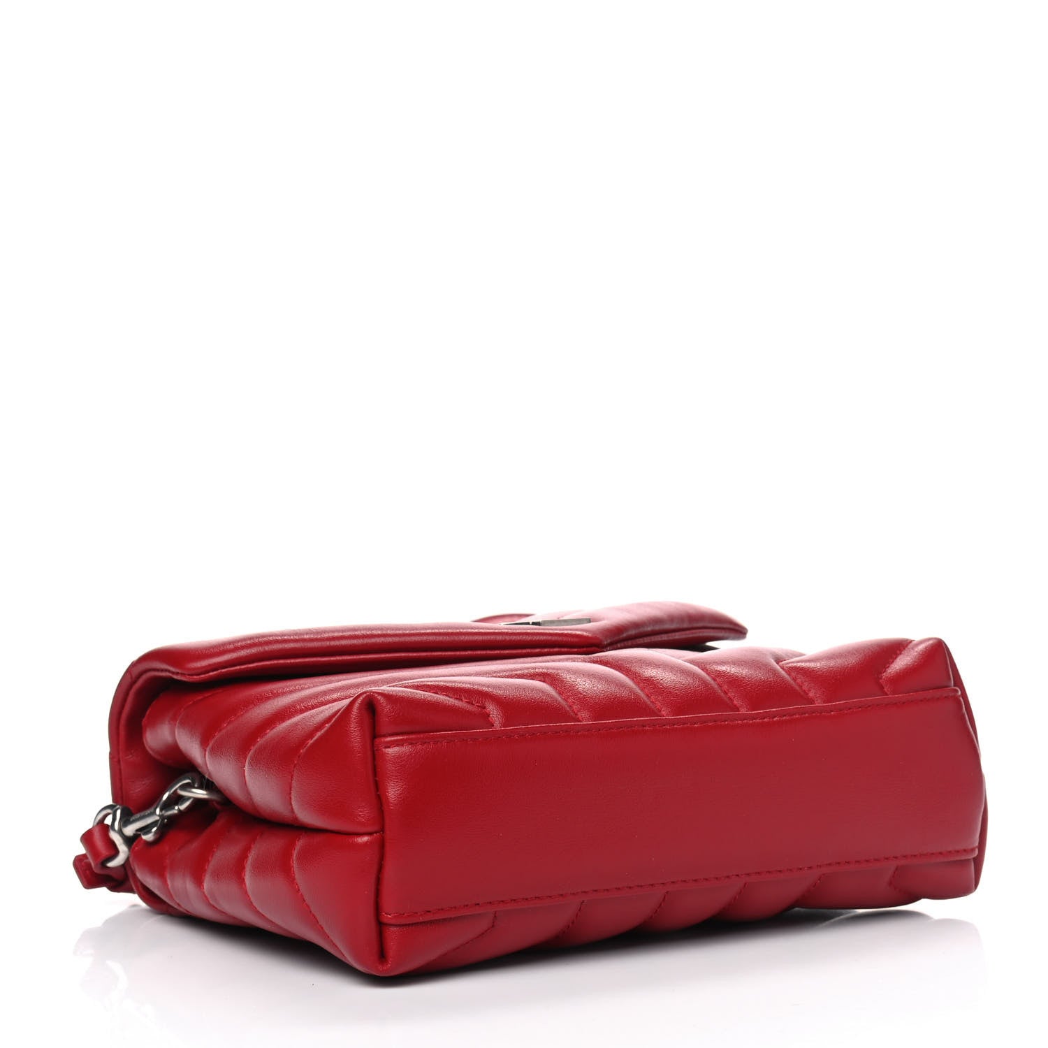 Saint Laurent Calfskin Y Quilted Monogram Toy Loulou Crossbody Bag Rouge Eros 3 of 6