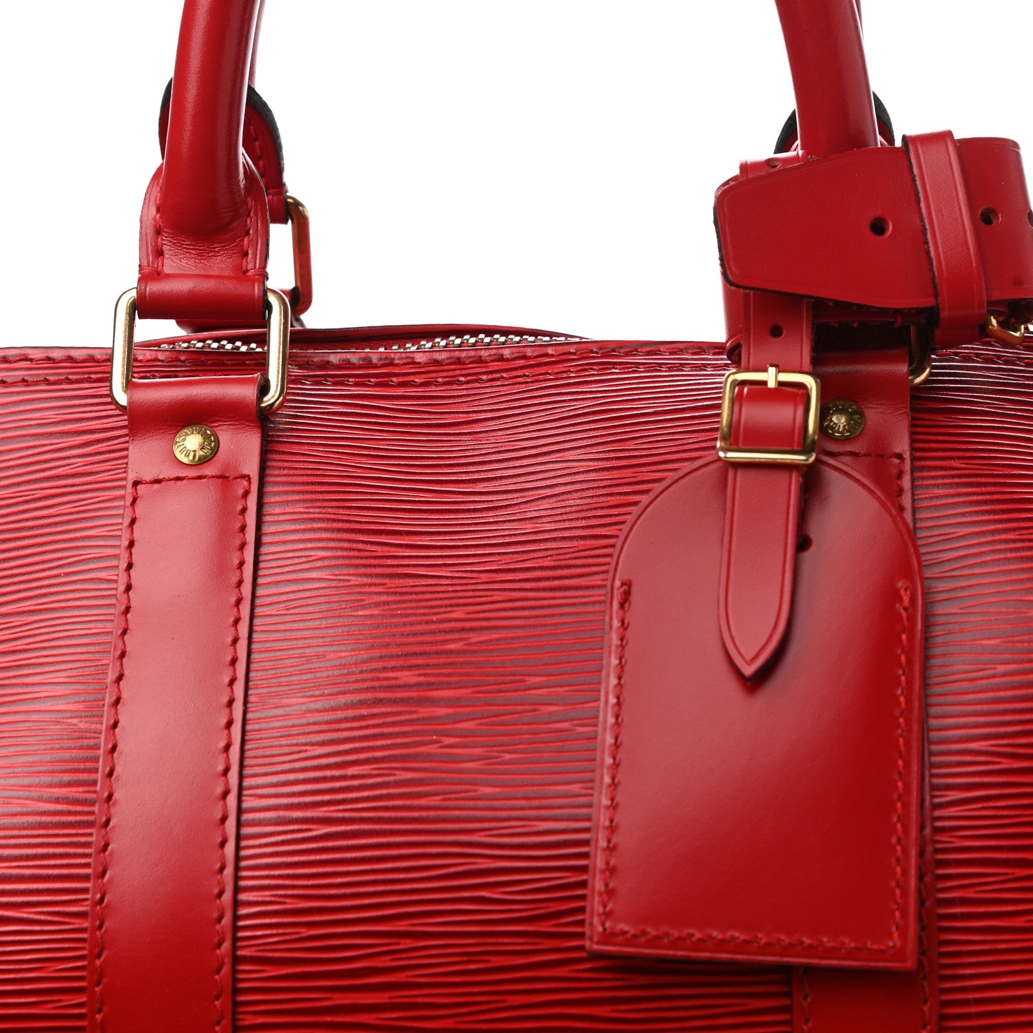 Louis Vuitton Epi Keepall 45 Castillan Red 8 of 11