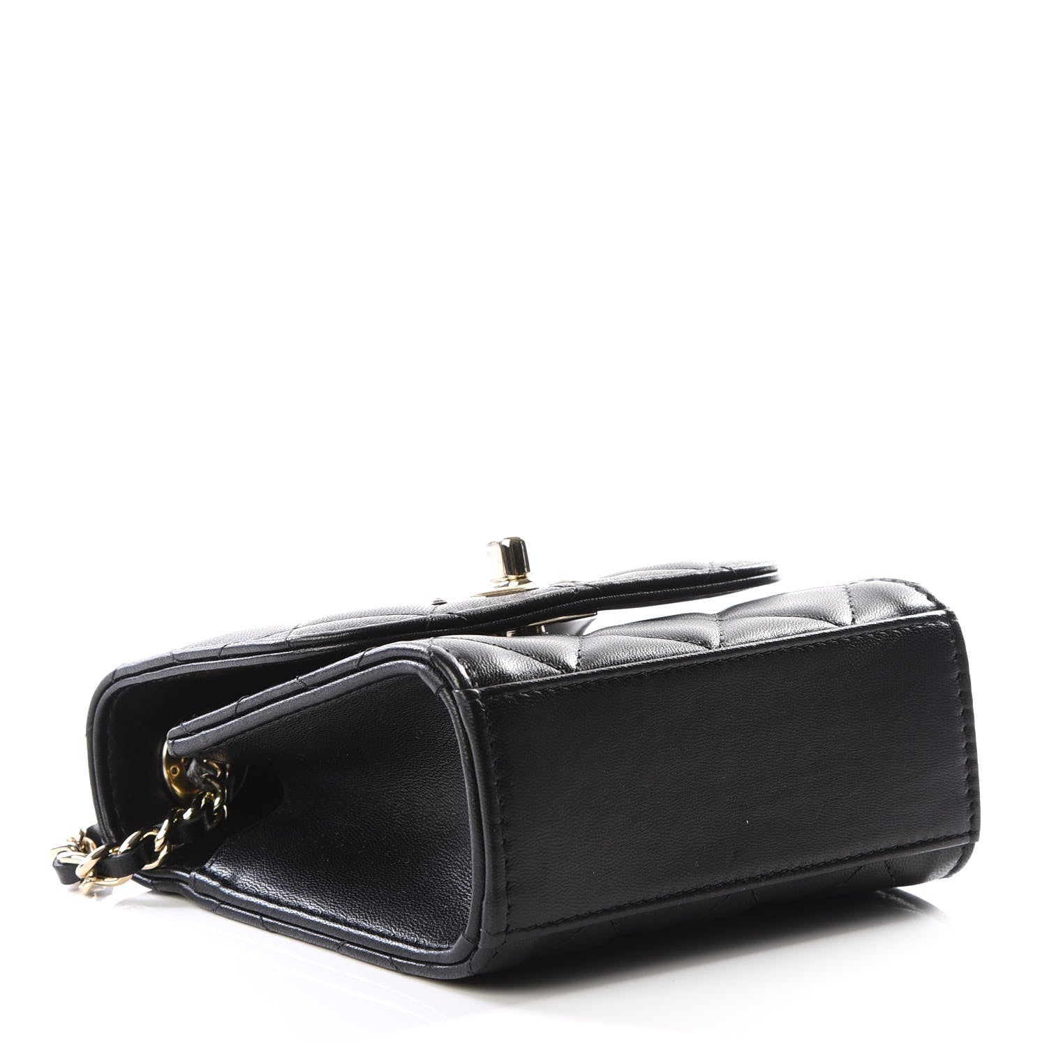 Chanel Lambskin Quilted Mini Trendy CC Chain Wallet Black 3 of 12