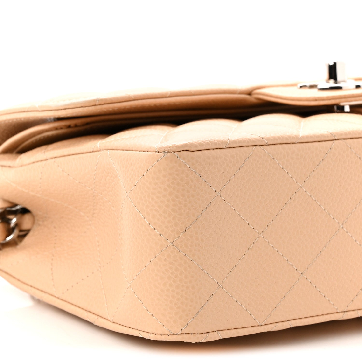 Chanel Caviar Quilted Small Double Flap Beige 9 of 12