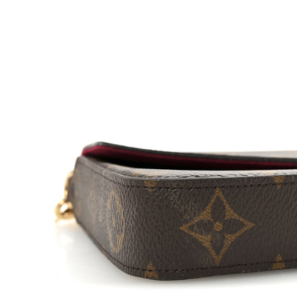Louis Vuitton Monogram Pochette Felicie Chain Wallet Fuchsia 9 of 10