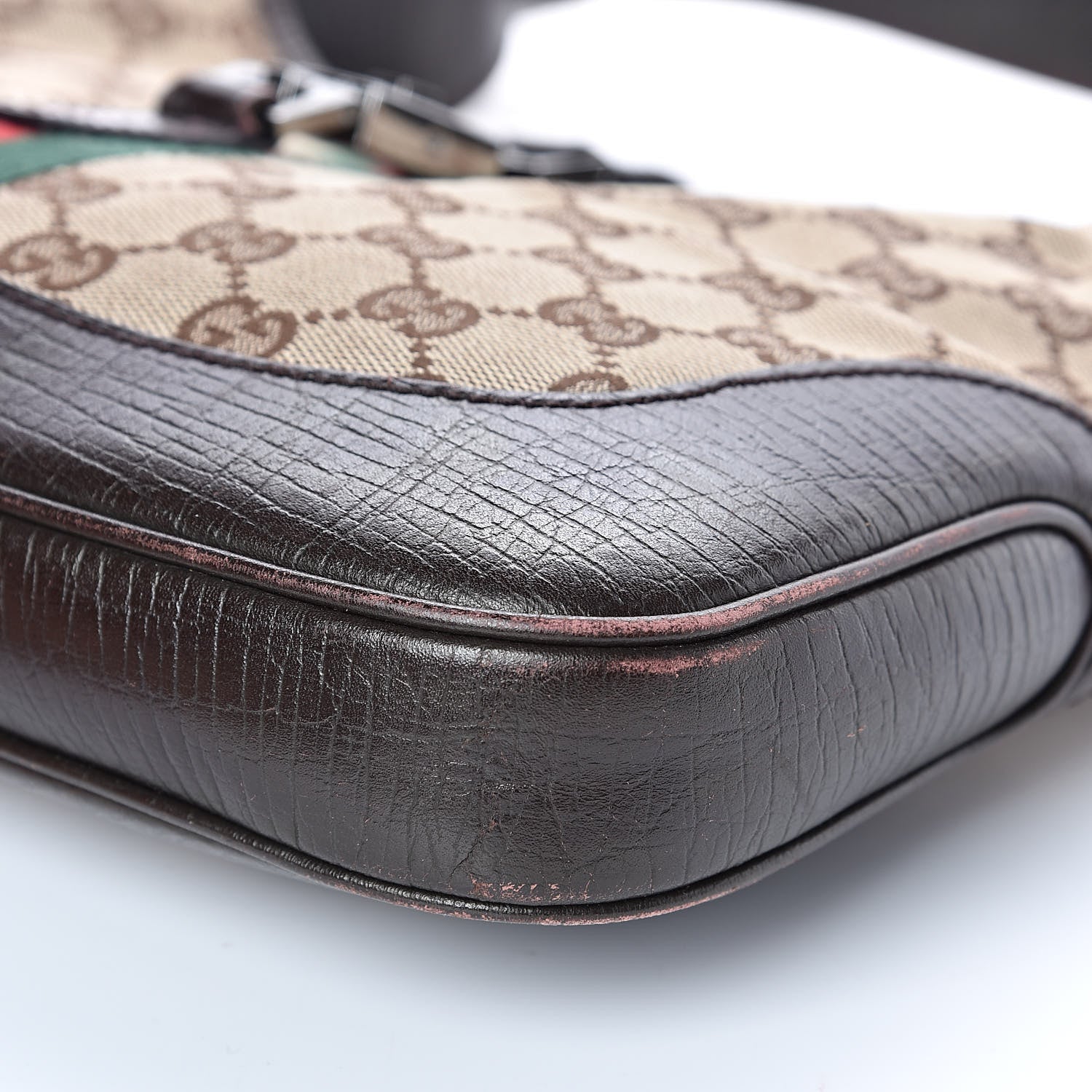 Gucci Monogram Web Jackie O Hobo Dark Brown 9 of 15