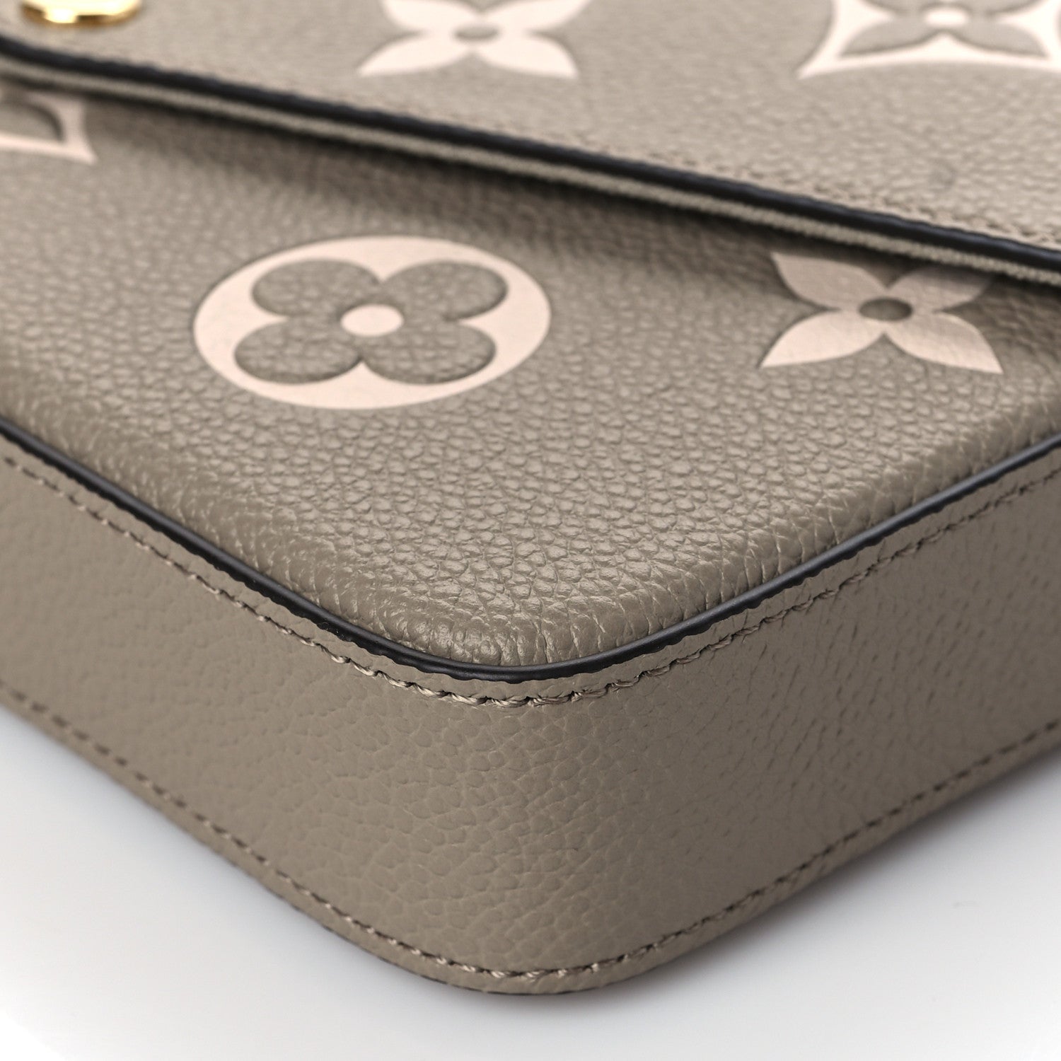 Louis Vuitton Empreinte Monogram Giant Felicie Pochette Tourterelle Creme 10 of 11