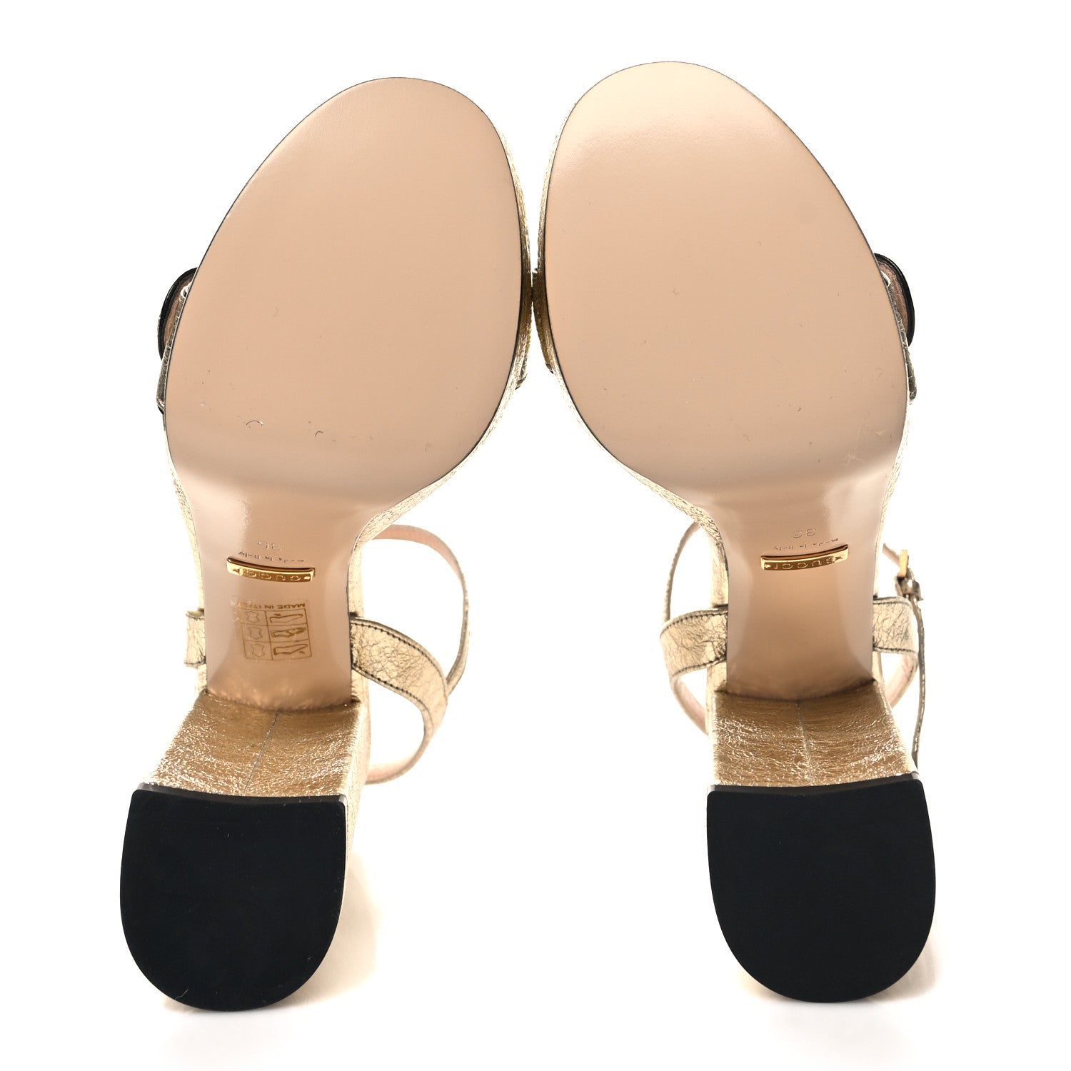 Gucci Galassia GG Marmont Ankle Wrap 30/115mm Platform Sandals 36 Platino 5 of 8