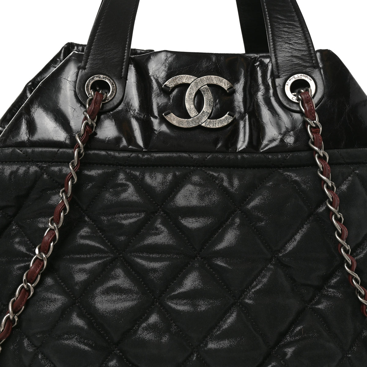 Chanel Iridescent Calfskin Small In The Mix Tote Black 8 of 10