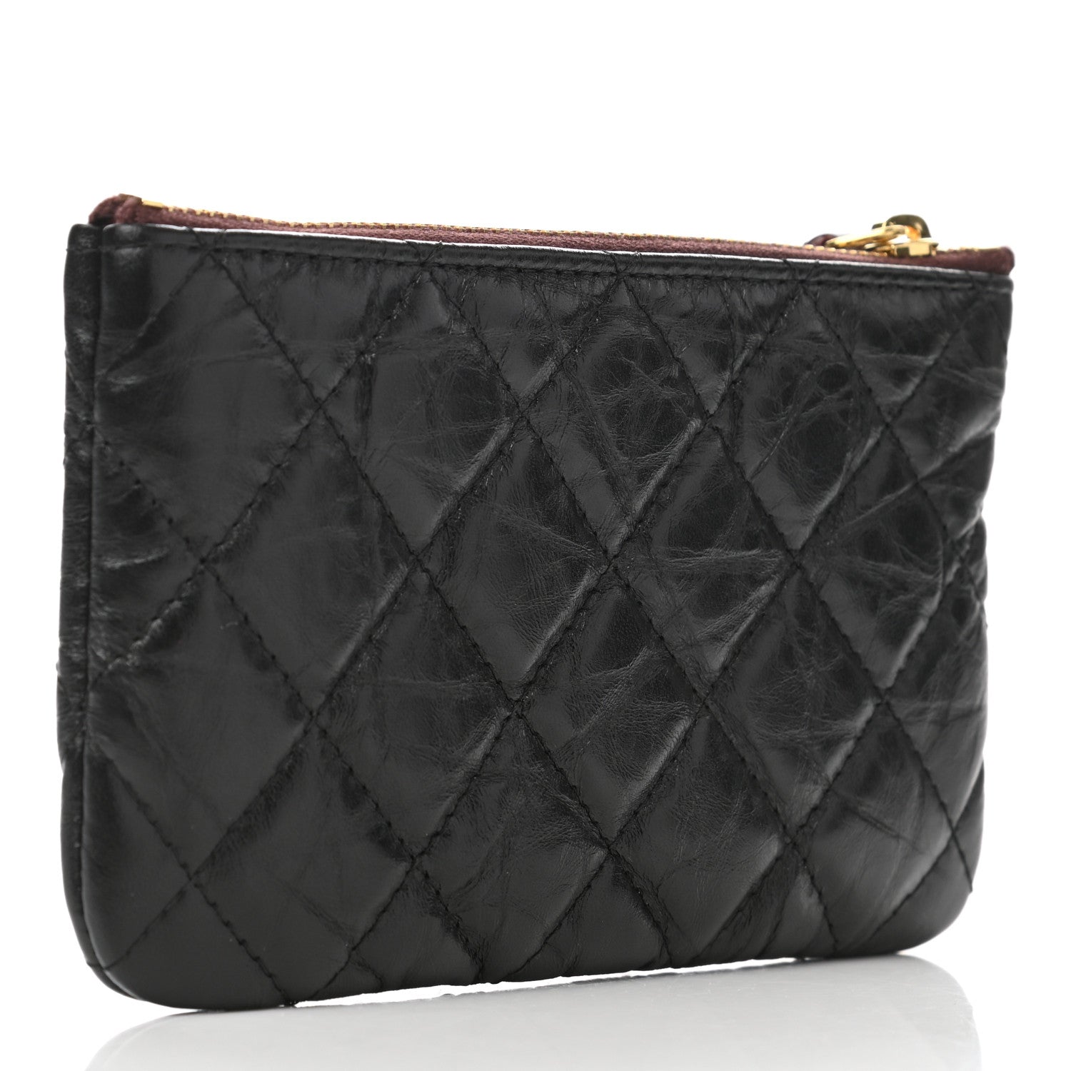 Chanel Aged Calfskin Quilted Small Reissue Cosmetic Case Black 3 of 9
