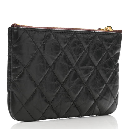 Chanel Aged Calfskin Quilted Small Reissue Cosmetic Case Black 3 of 9