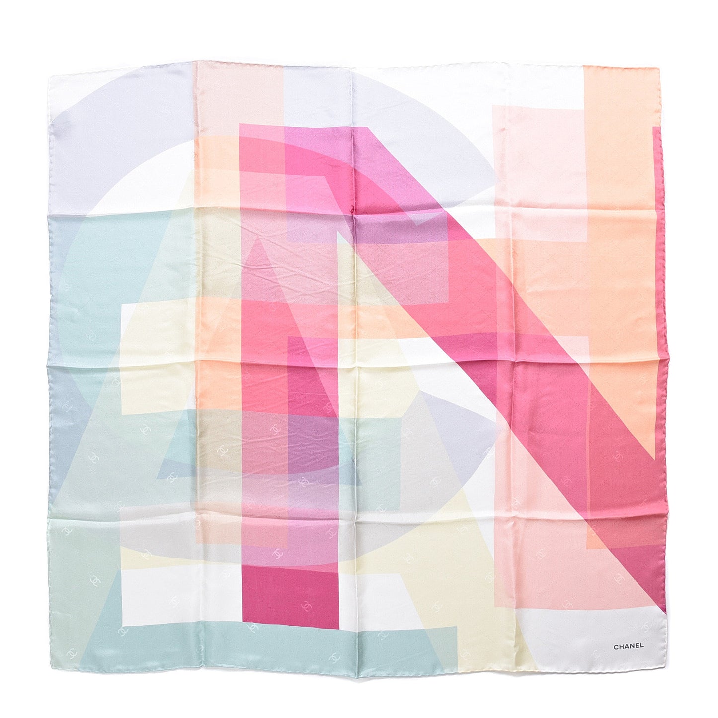 Silk CC Logo Print Scarf Multicolor