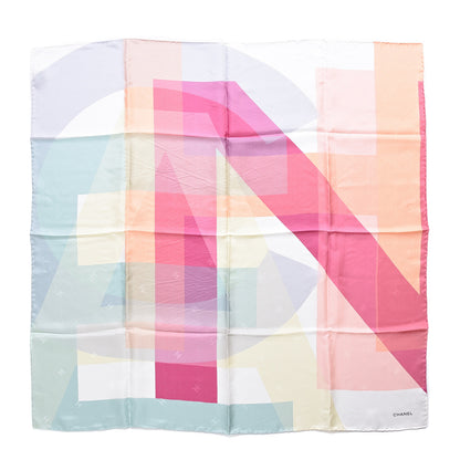 Chanel Silk CC Logo Print Scarf Multicolor 2 of 5