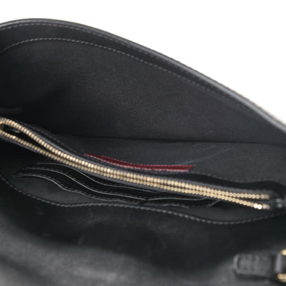 Valentino Garavani Vitello Glam Lock Rockstud Clutch Black 4 of 4