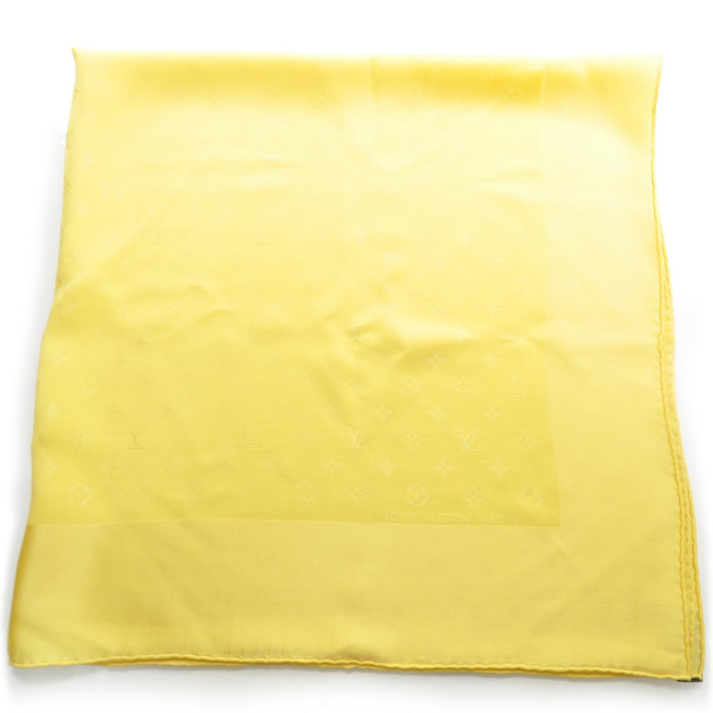 Silk Monogram Monaco Square Scarf Yellow