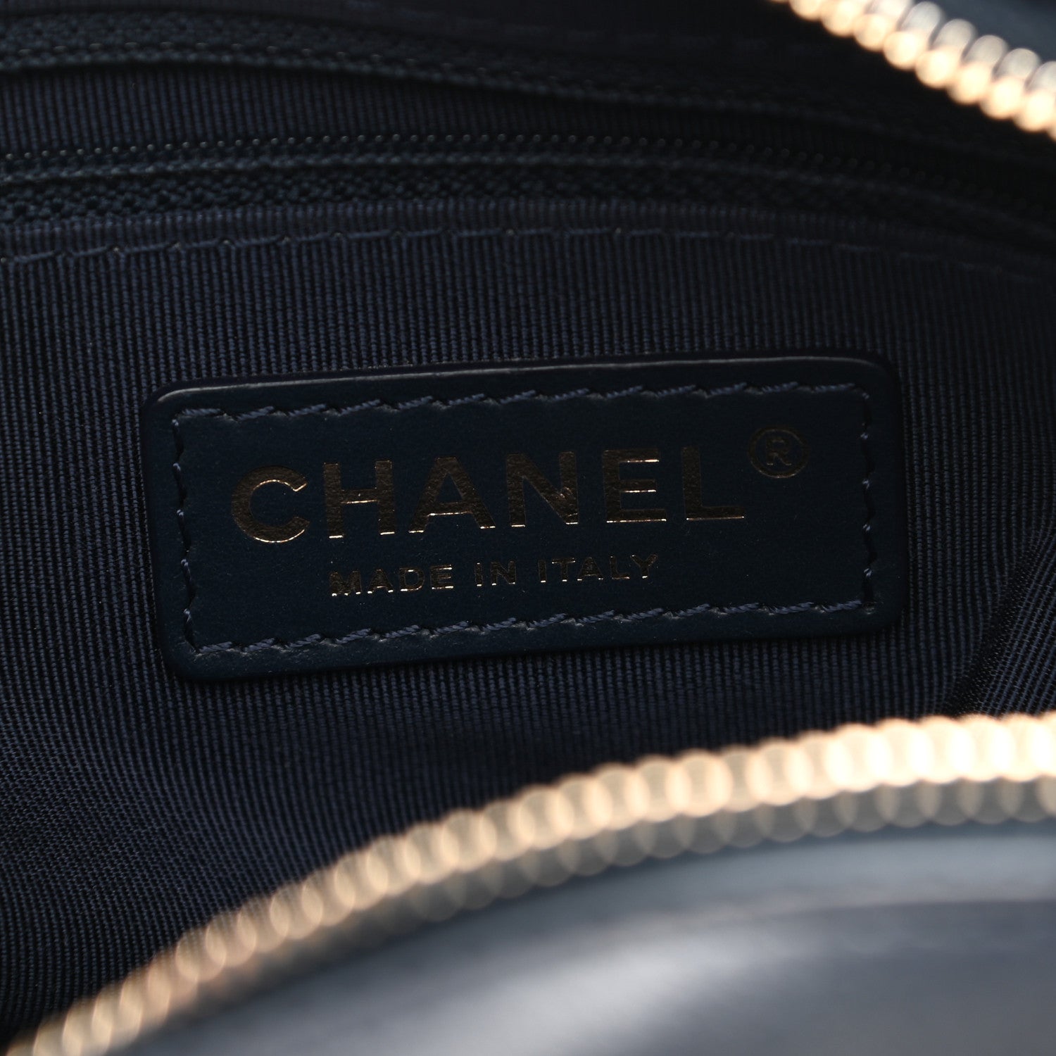 Chanel Calfskin Quilted CC Small Vanity Case Navy 11 of 21